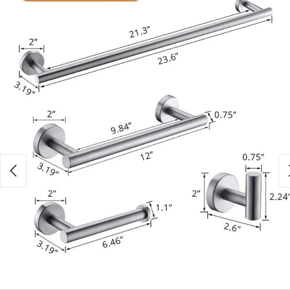 4 PC. Bathroom Fixture Collection, NWT
